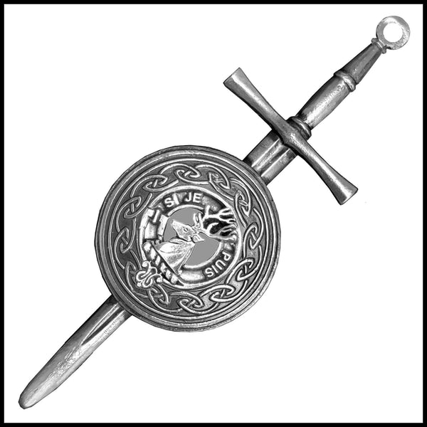 Colquhoun Scottish Clan Dirk Shield Kilt Pin - Pewter