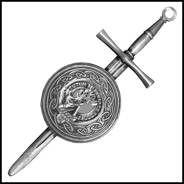 Crawford Scottish Clan Dirk Shield Kilt Pin