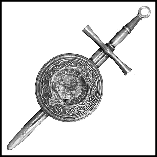 Purvis Scottish Clan Dirk Shield Kilt Pin