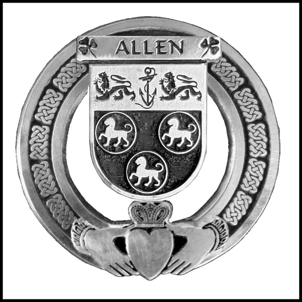 Allen Irish Claddagh Coat of Arms Badge