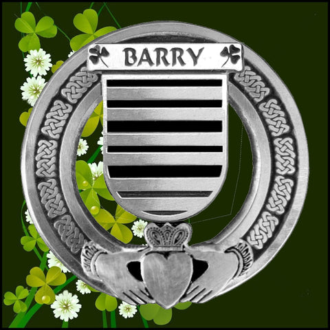 Barry Irish Claddagh Coat of Arms Badge