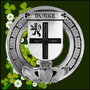 Burke Irish Claddagh Coat of Arms Badge