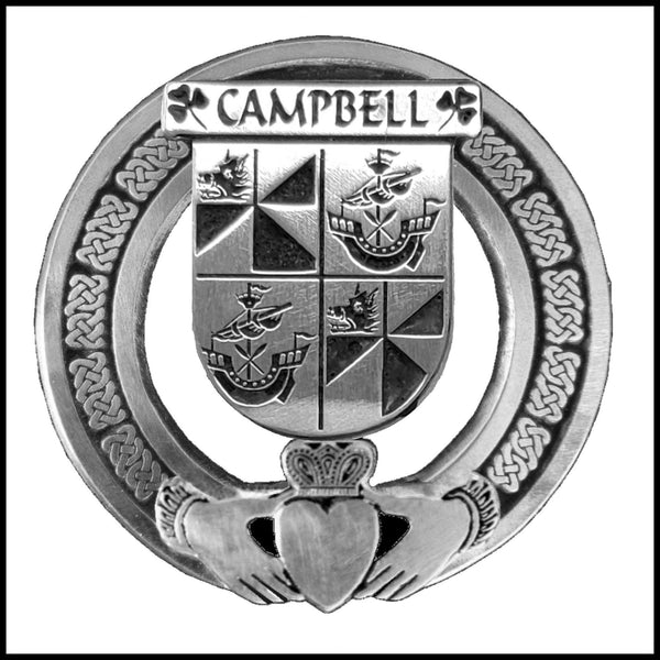Campbell Irish Claddagh Coat of Arms Badge
