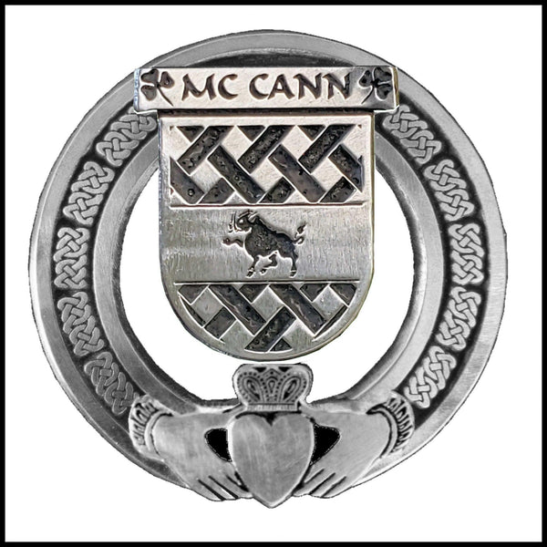 McCann Irish Claddagh Coat of Arms Badge