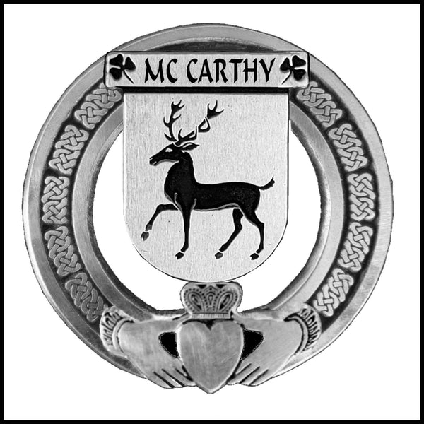 McCarthy Irish Claddagh Coat of Arms Badge
