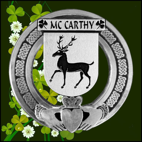 McCarthy Irish Claddagh Coat of Arms Badge