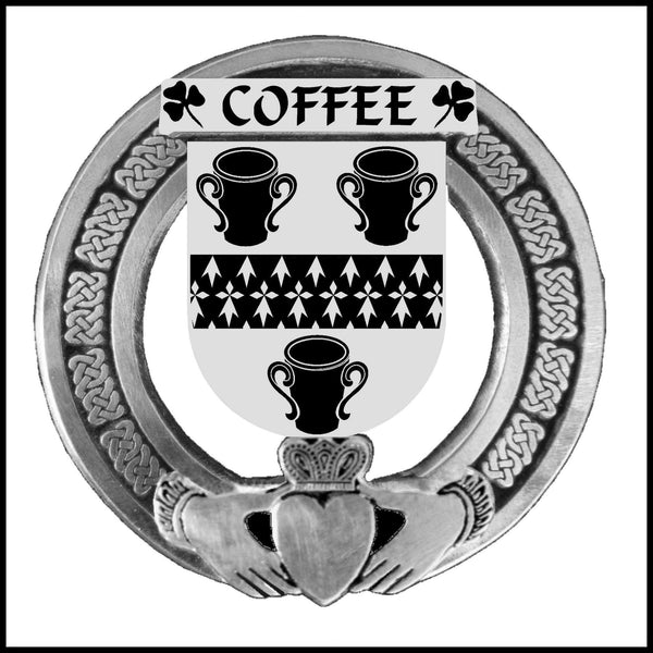 Coffee Irish Claddagh Coat of Arms Badge