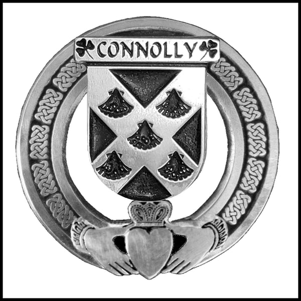 Connolly Irish Claddagh Coat of Arms Badge