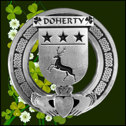 Doherty Irish Claddagh Coat of Arms Badge