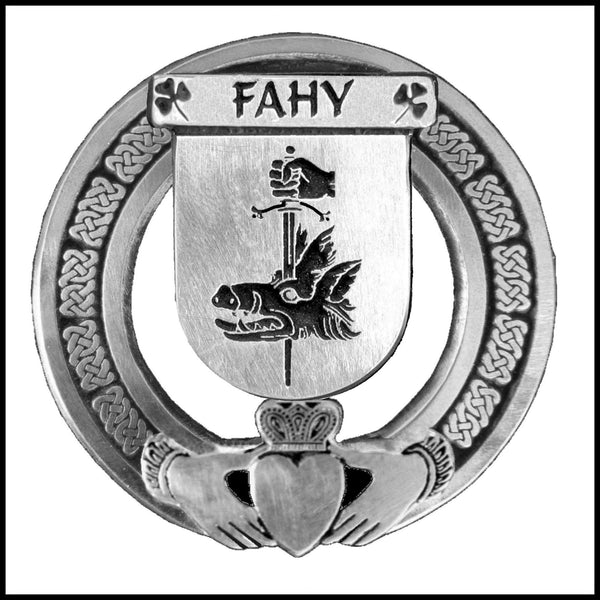 Fahy Irish Claddagh Coat of Arms Badge