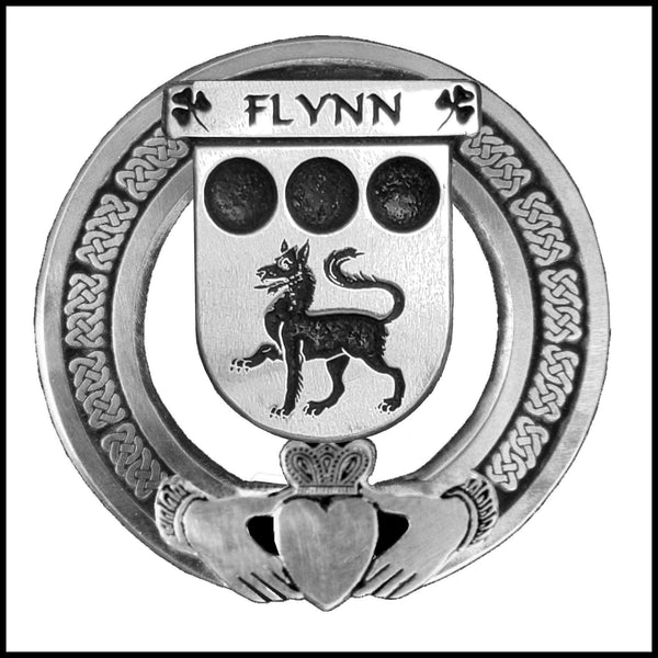 Flynn Irish Claddagh Coat of Arms Badge