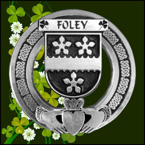 Foley Irish Claddagh Coat of Arms Badge