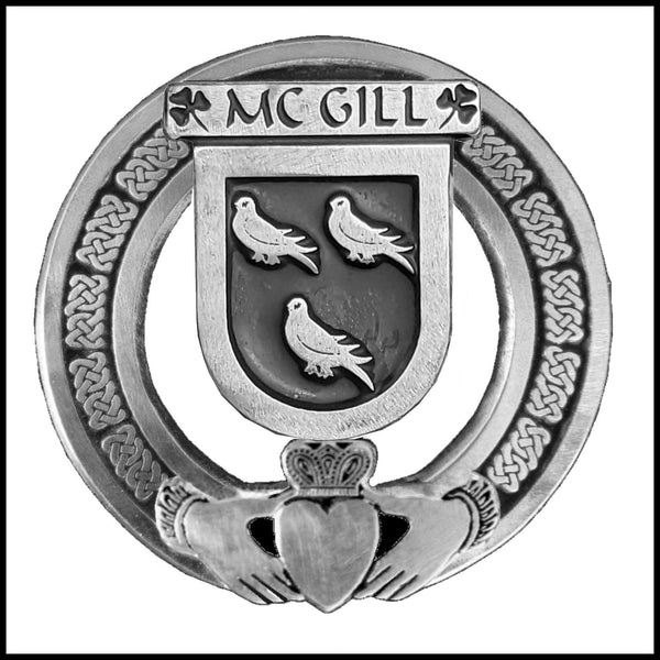 McGill Irish Claddagh Coat of Arms Badge