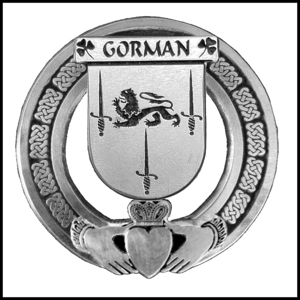 Gorman Irish Claddagh Coat of Arms Badge