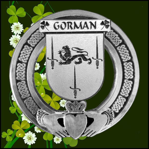 Gorman Irish Claddagh Coat of Arms Badge