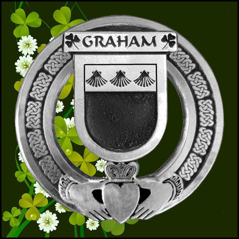 Graham Irish Claddagh Coat of Arms Badge