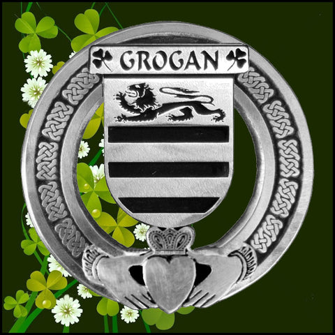 Grogan Irish Claddagh Coat of Arms Badge