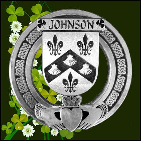 Johnson Irish Claddagh Coat of Arms Badge