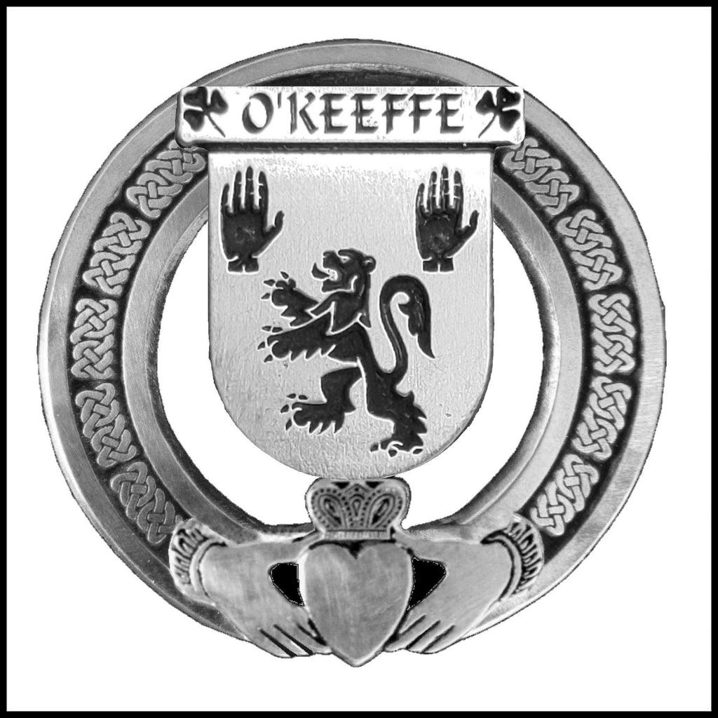 O'Keeffe Irish Claddagh Coat of Arms Badge – Celtic Studio