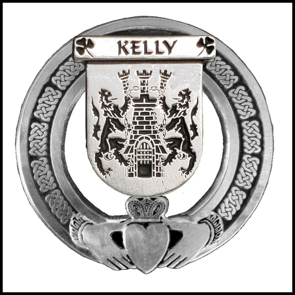 Kelly Irish Claddagh Coat of Arms Badge
