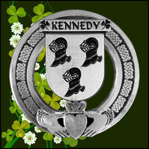 Kennedy Irish Claddagh Coat of Arms Badge