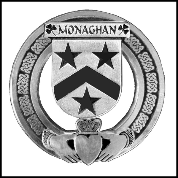 Monaghan  Irish Claddagh Coat of Arms Badge