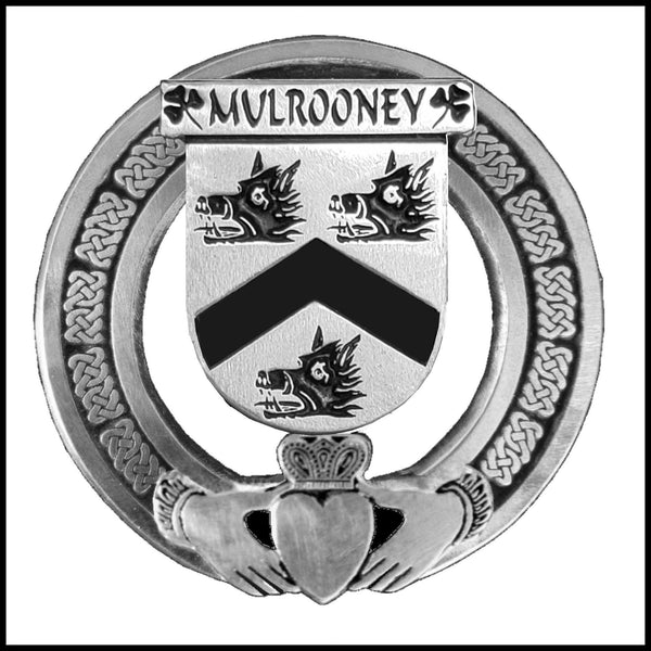 Mulrooney  Irish Claddagh Coat of Arms Badge
