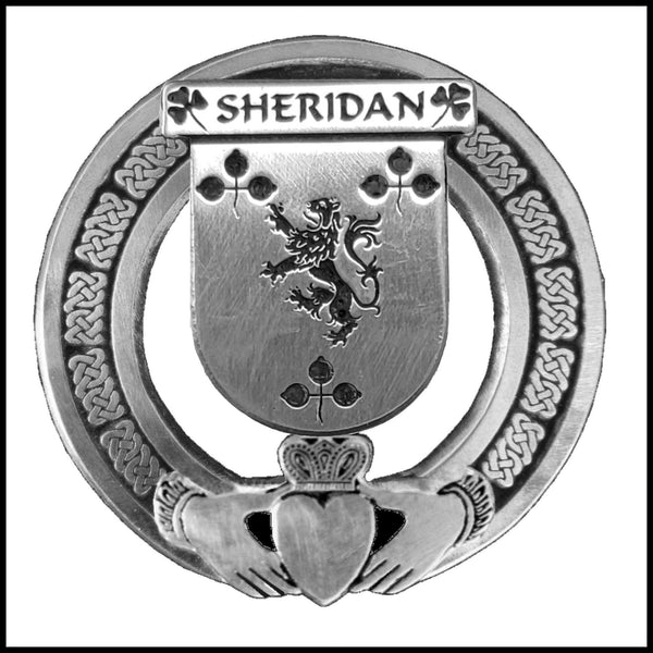 Sheridan Irish Claddagh Coat of Arms Badge
