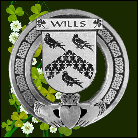 Wills  Irish Claddagh Coat of Arms Badge