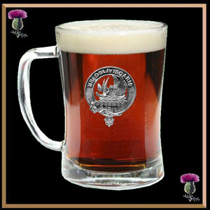 Campbell Argyll Clan Crest Badge Glass Beer Mug