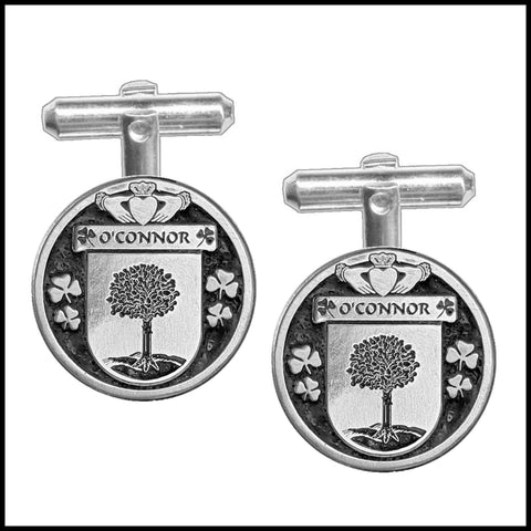 O'Connor Offlay Irish Coat of Arms Disk Cufflinks