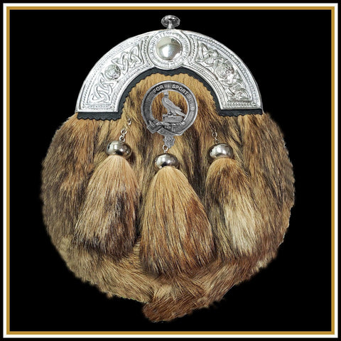 Clelland Scottish Clan Crest Badge Dress Fur Sporran