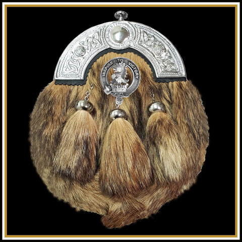 Currie Scottish Clan Crest Badge Dress Fur Sporran