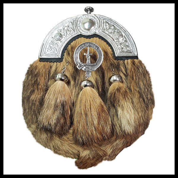 MacIntyre Scottish Clan Crest Badge Dress Fur Sporran