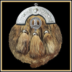 MacNaughton Scottish Clan Crest Badge Dress Fur Sporran