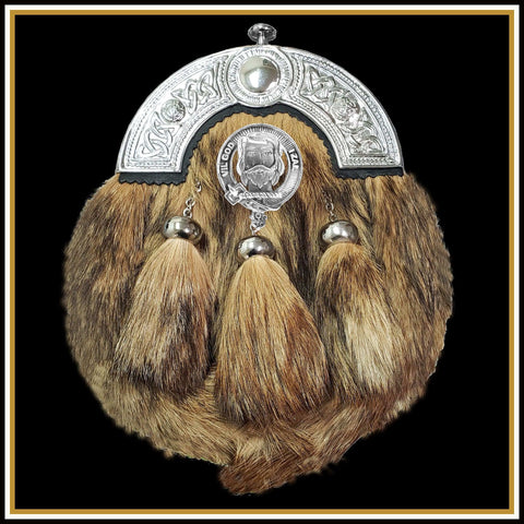 Menzies Scottish Clan Crest Badge Dress Fur Sporran