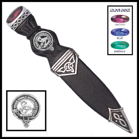 Cranston Interlace Clan Crest Sgian Dubh, Scottish Knife
