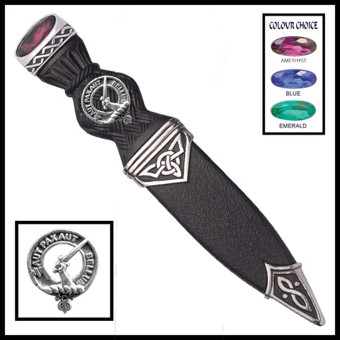Gunn Interlace Clan Crest Sgian Dubh, Scottish Knife