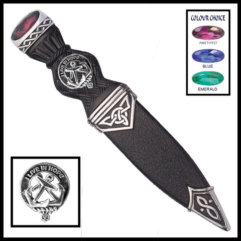 Kinnear Interlace Clan Crest Sgian Dubh, Scottish Knife