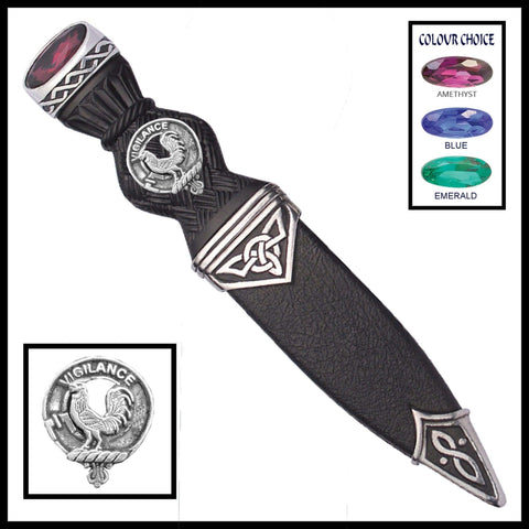 Laing Interlace Clan Crest Sgian Dubh, Scottish Knife