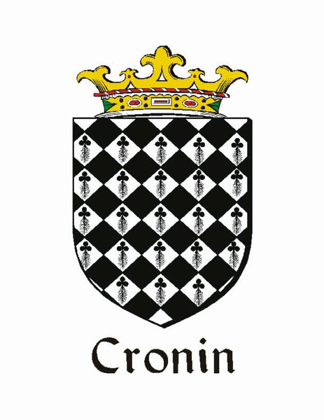 Cronin Irish Coat of Arms Celtic Interlace Disk Pendant ~ IP06
