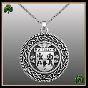 O'Reilly Irish Coat of Arms Celtic Interlace Disk Pendant ~ IP06