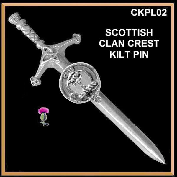 Abercrombie Clan Crest Kilt Pin, Scottish Pin ~ CKP02