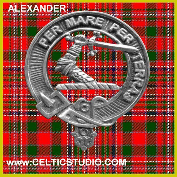 Alexander Scottish Clan Badge Sporran, Leather