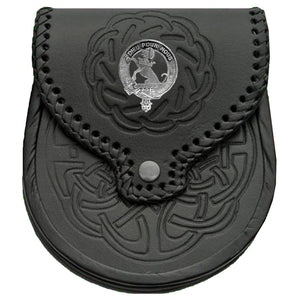 Fletcher (Hound) Scottish Clan Badge Sporran, Leather