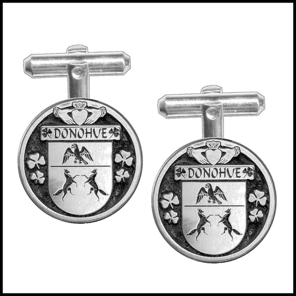 Donahue Irish Coat Of Arms Disk Cufflink