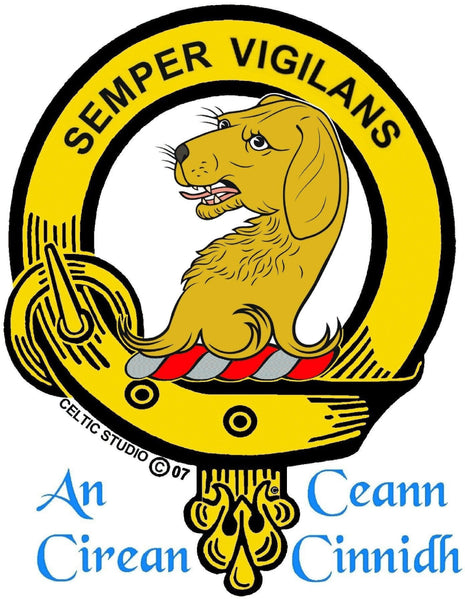 Wilson  Hound  Clan Crest Scottish Cap Badge CB02