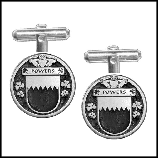 Power Irish Coat of Arms Disk Cufflinks