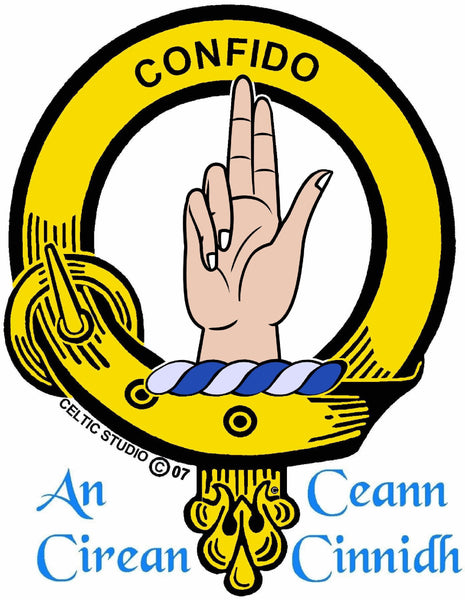 Boyd Clan Crest Celtic Interlace Disk Pendant, Scottish Family Crest  ~ CLP06