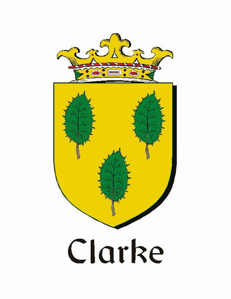 Clarke Irish Coat of Arms Disk Cufflinks